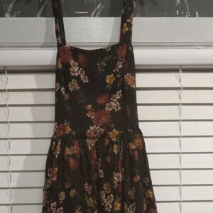 Women's medium black floral dress